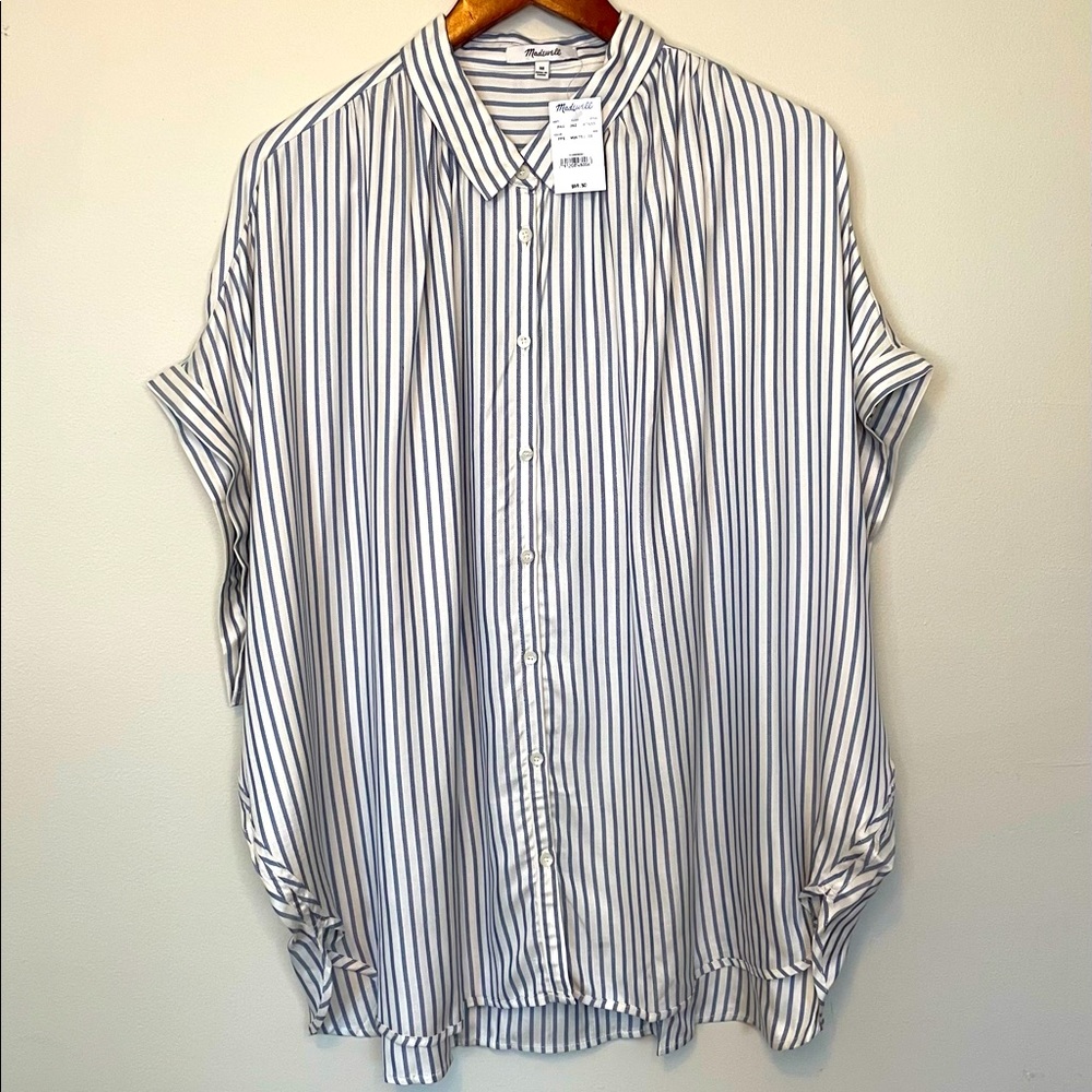 NWT Madewell Central Shirt in Dalton Stripe